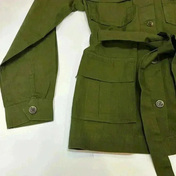A New Day Jacket Women's  Small Button Up Pocket Cotton Tactile Olive Layer Hike - Picture 2 of 7